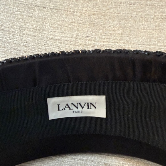 Lanvin Black Crystal Embellished Headband